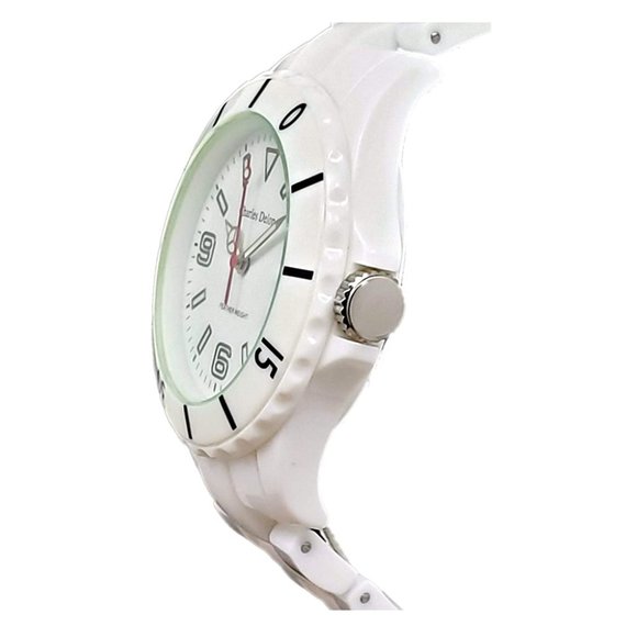 Charles Delon Casual Style Silver/Pearl Watch Charles Delon Casual Style White Watch